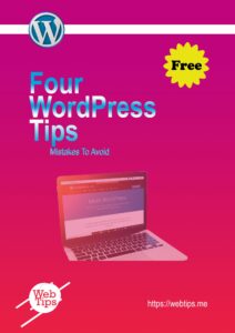 Four WordPress Tips eBook cover, for WordPress website owners